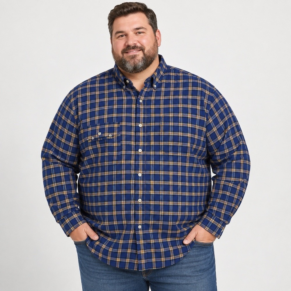 Magellan Outdoors Plaid Flannel Shirt Men's 2XL Gorpcore Heritage Rugged Cabin